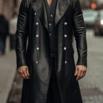 Men’s Regal Black Military Trench Coat
