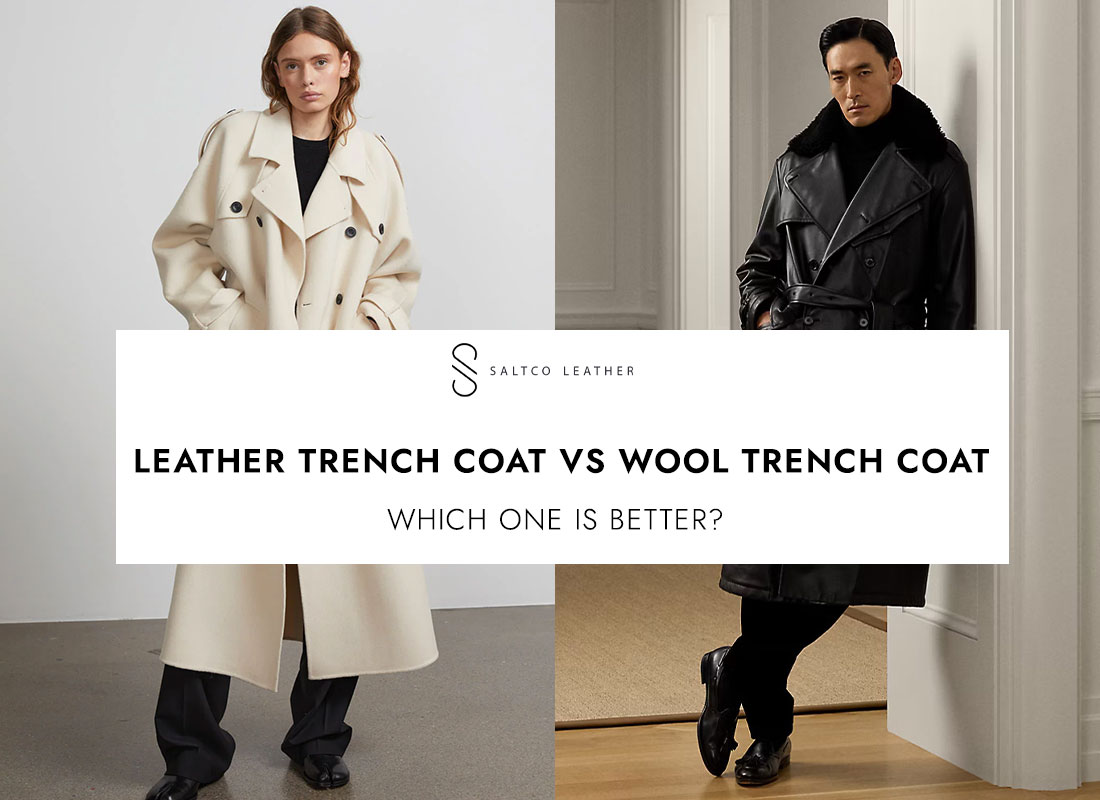 leather trench coat vs wool trench coat