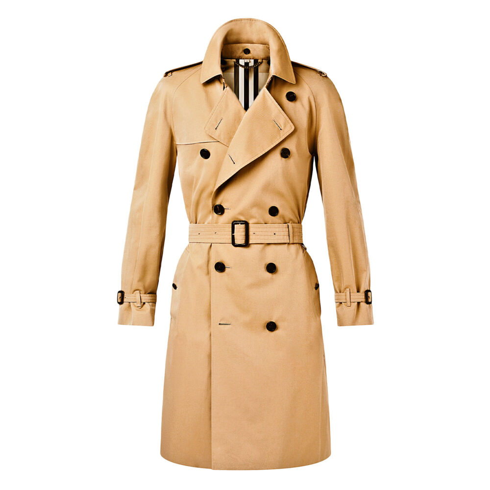 Humphrey Bogart-Inspired Men's Leather Trench Coat – Classic Vintage Style