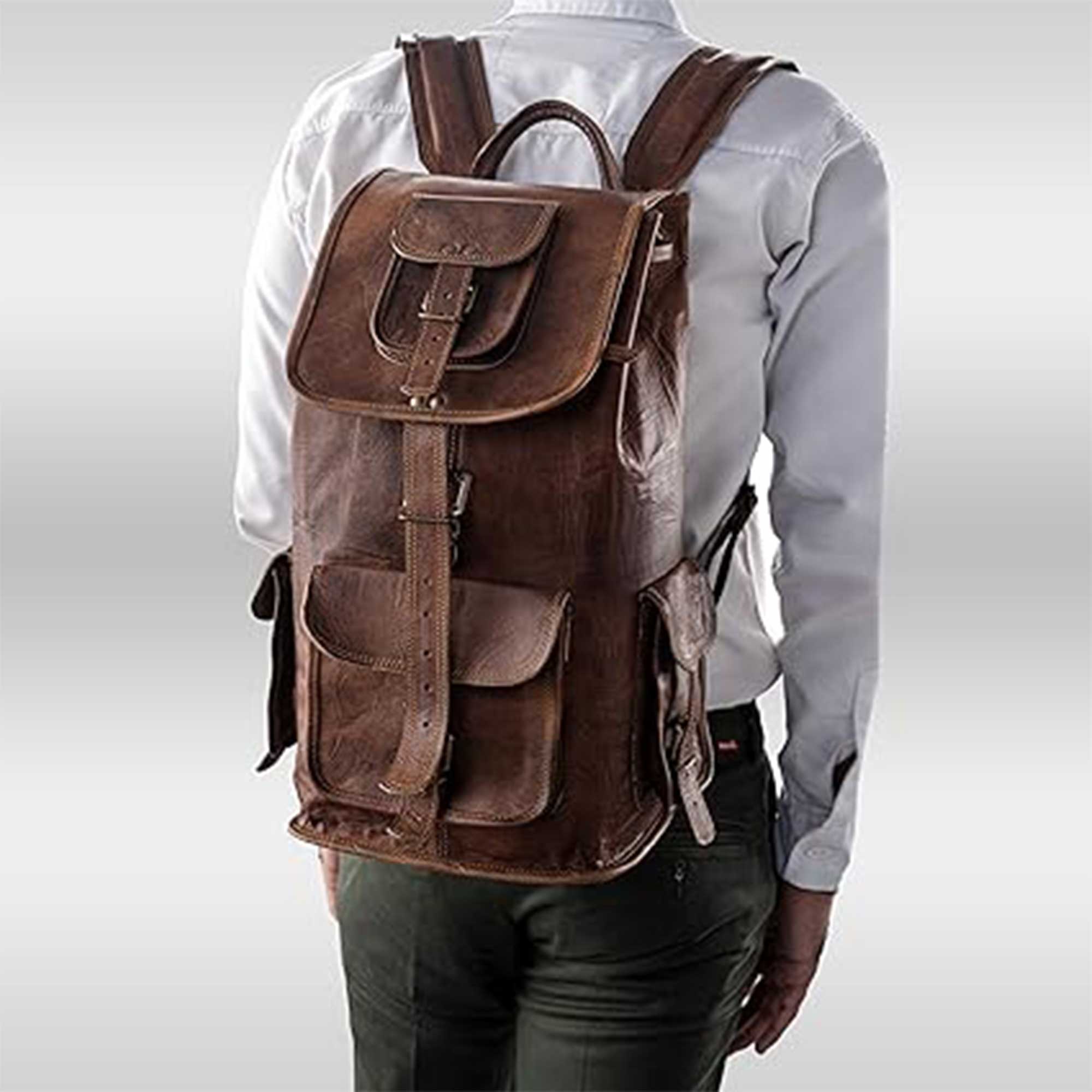leather rucksack