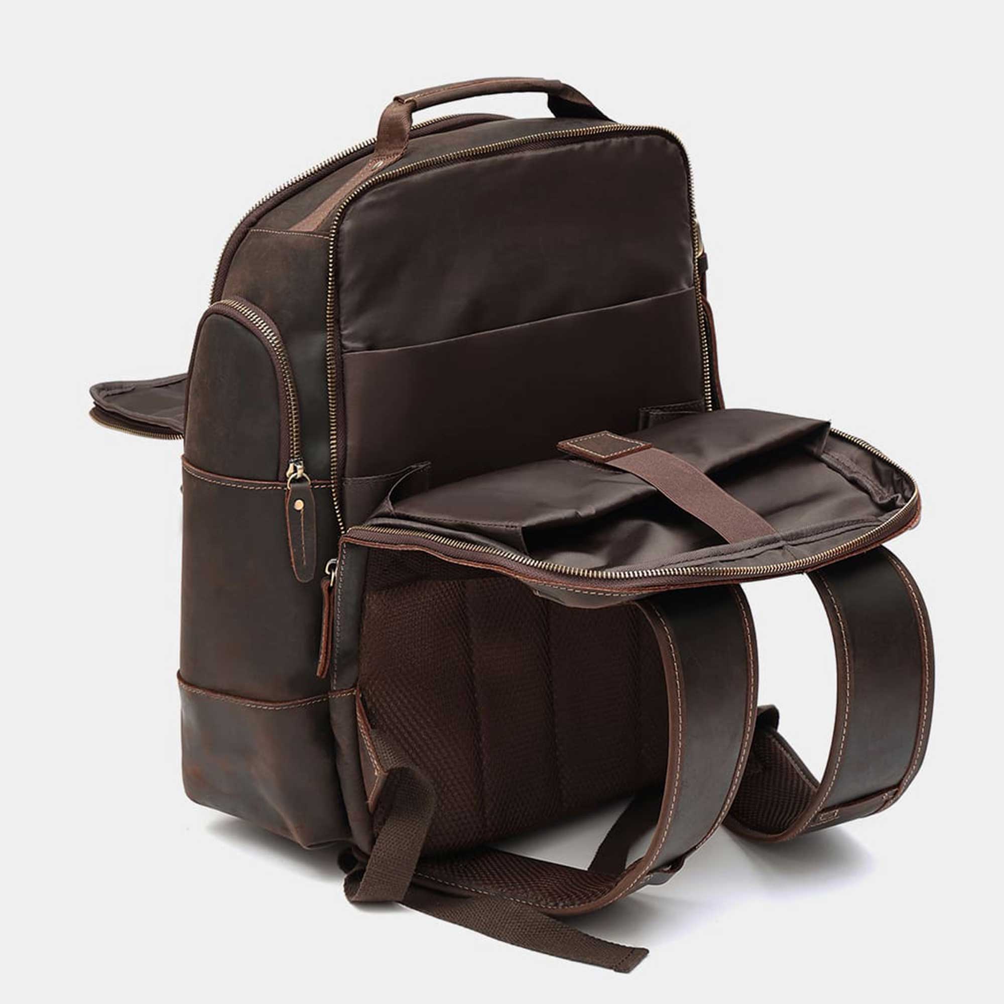 mens leather backpack