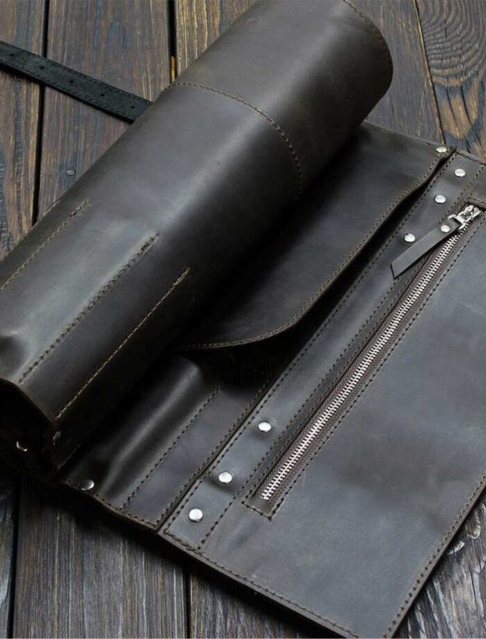 SaltCo ForgeRoll – Premium Full-Grain Leather Knife & Tool Roll for Chefs & Craftsmen