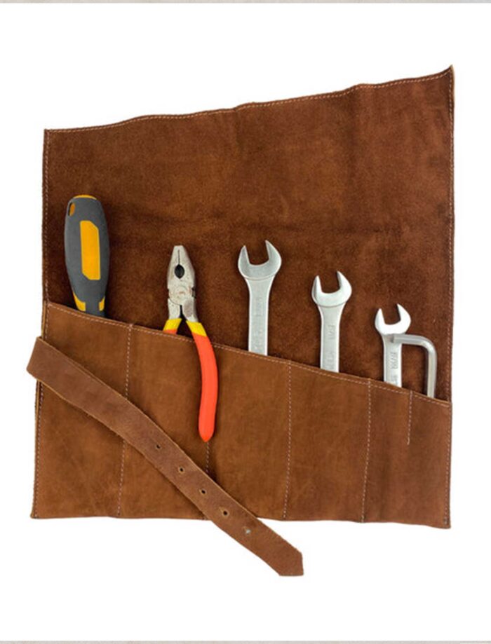 large tool roll suede