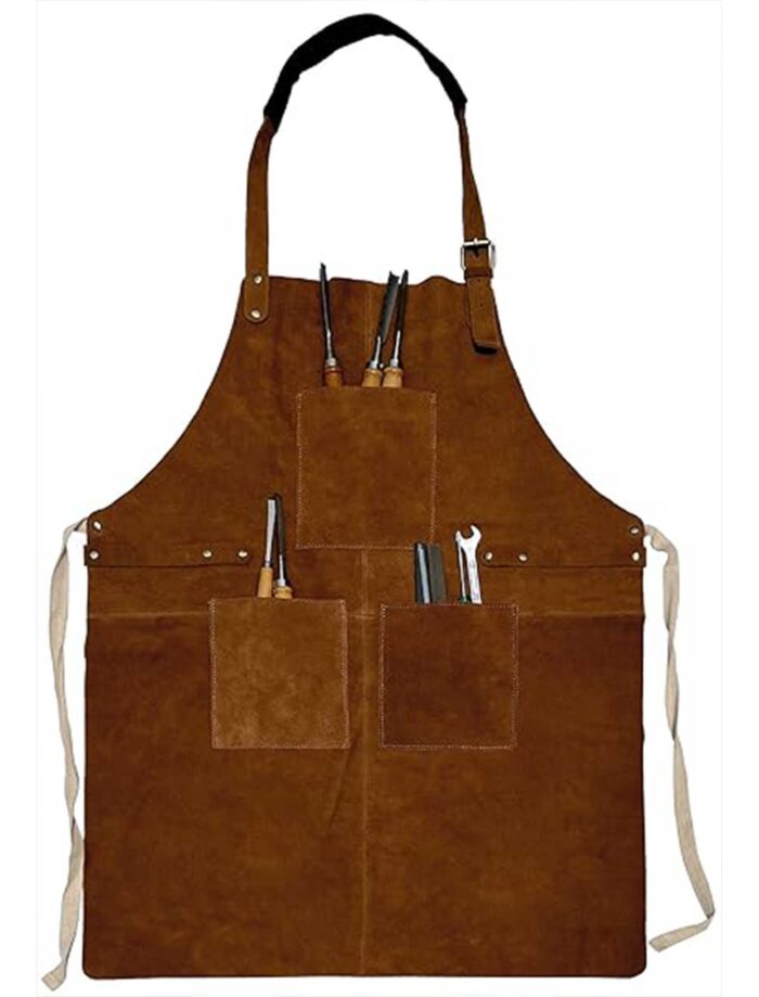 suede leather apron
