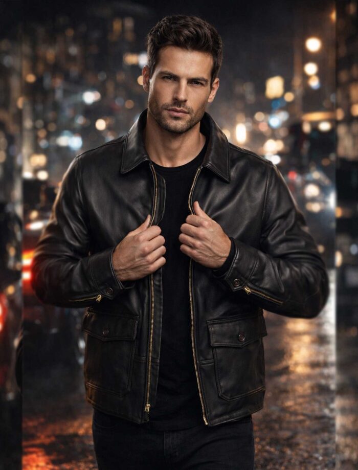 Vintage Leather Flight Jacket