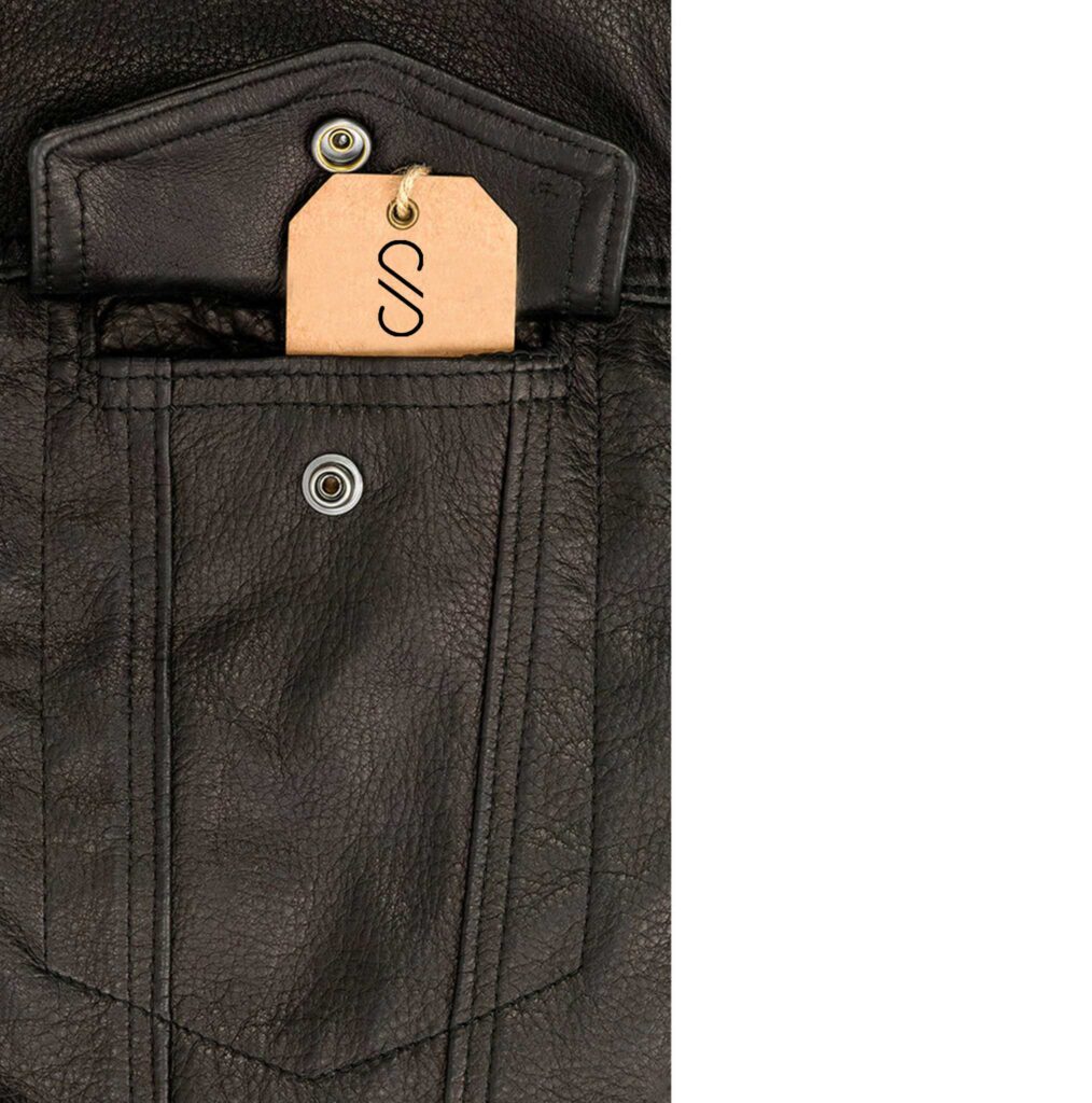 Black Calfskin Leather Moto Vest