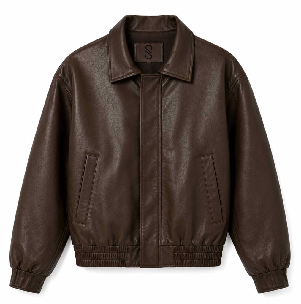 brown sheepskin leather jacket, oversized leather jacket women, genuine leather bomber jacket, brown leather bomber, cropped leather jacket, luxury women leather jacket, oversized brown jacket, sheepskin leather outerwear, womens streetwear jacket, relaxed fit leather jacket