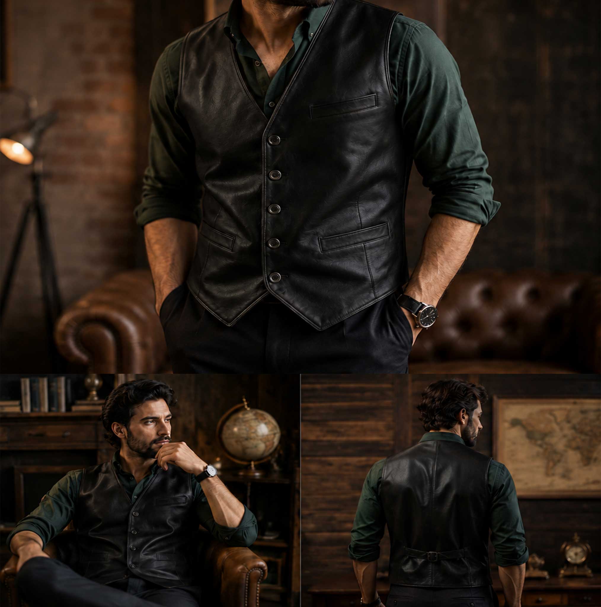 men’s leather vest vintage leather vest biker leather vest western leather waistcoat genuine leather vest motorcycle leather vest cowboy leather vest men’s waistcoat premium leather vest handmade leather vest