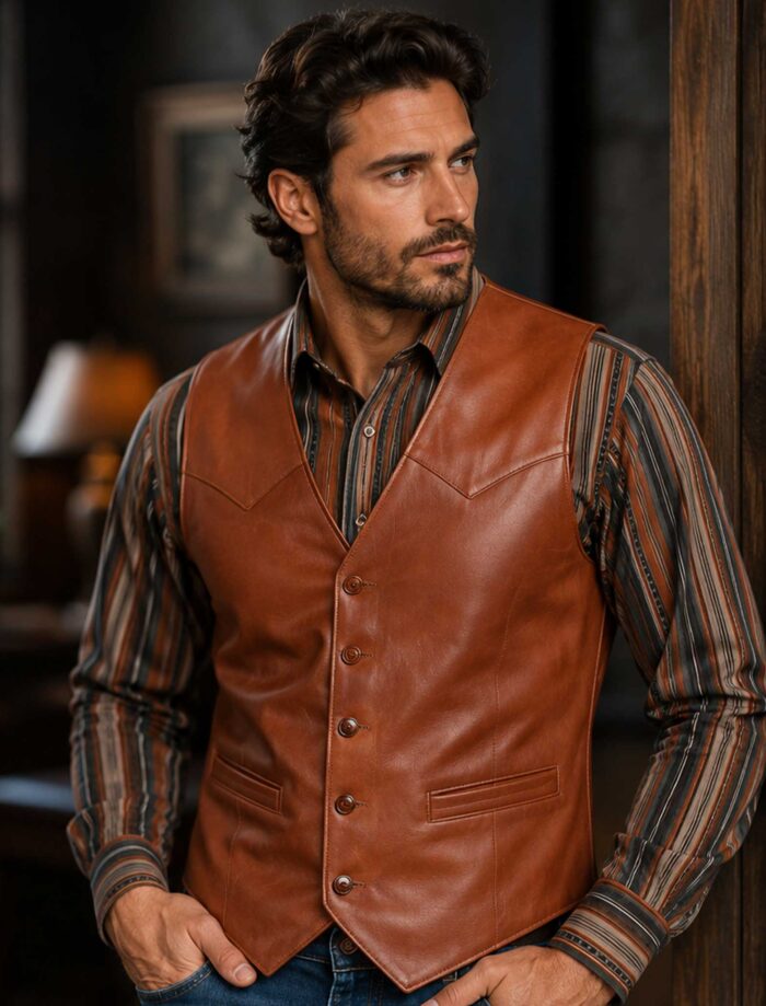 men’s leather vest vintage leather vest biker leather vest western leather waistcoat genuine leather vest motorcycle leather vest cowboy leather vest men’s waistcoat premium leather vest handmade leather vest